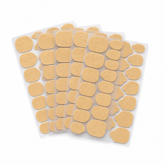 Five-sheet pack of Matchy Jelly Adhesive Tabs on a clean white background