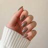 Cocoa Glaze short almond press-on nails by Matchy Nails