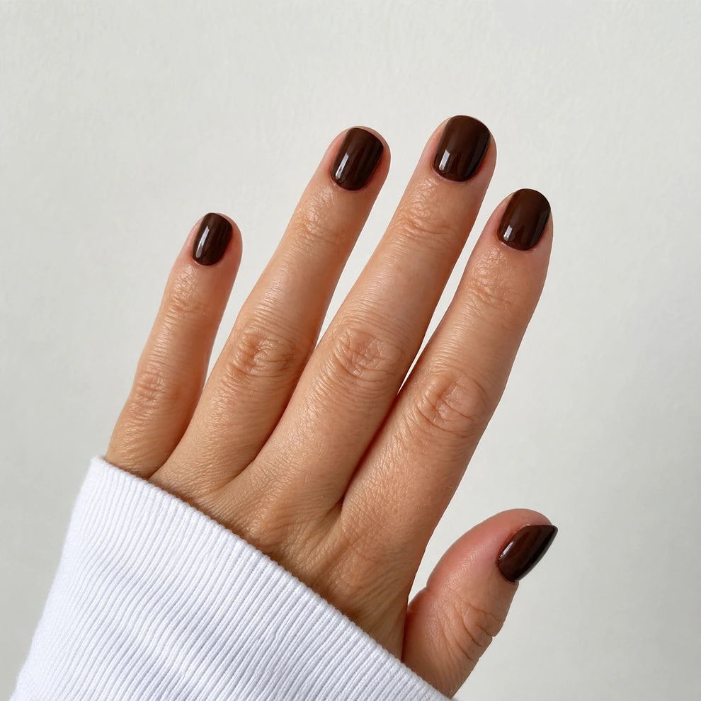 After Dark short square press-on nails by Matchy Nails