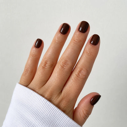 After Dark short square press-on nails by Matchy Nails