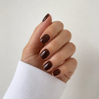 After Dark short square press-on nails by Matchy Nails