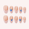 Blueberry Polka fruit short almond press-on nails product display