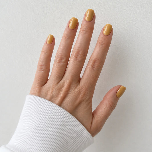 Butter Glaze short square press-on nails by Matchy Nails