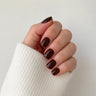 Espresso Glaze short square press-on nails by Matchy Nails