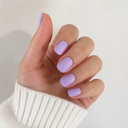 Lavender Veil short square press-on nails by Matchy Nails