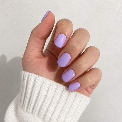Lavender Veil short square press-on nails by Matchy Nails