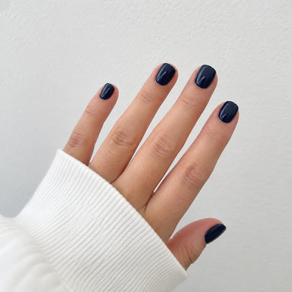 Midnight Glaze short square press-on nails by Matchy Nails