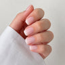 Powder Haze short square french tip pink and white gradient press-on nails by Matchy Nails