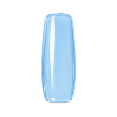 Clear sky blue coffin press-on nail shape