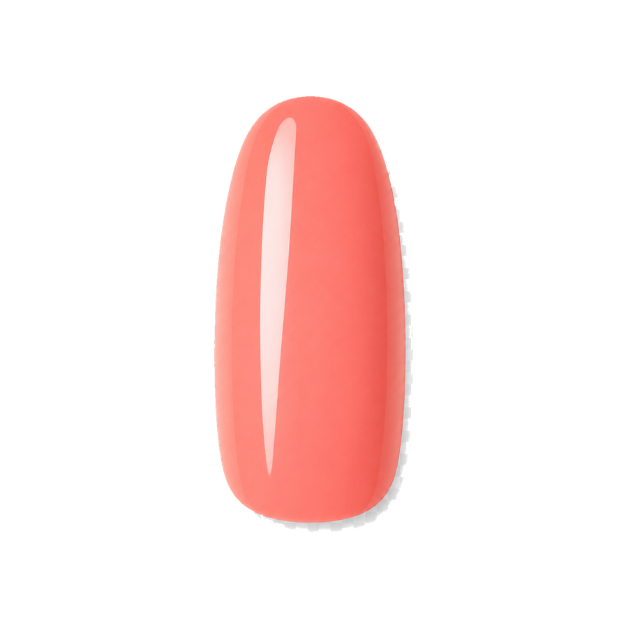 Fresh coral oval press-on nail shape